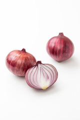 紫玉ねぎ　白バック