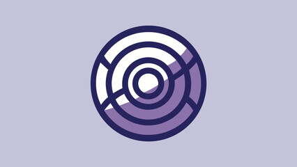 Abstract Circular Design with Purple and White Segments on Light Purple Background circle pattern