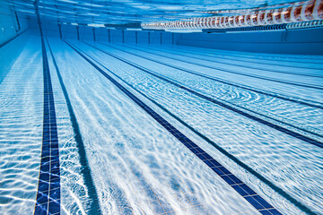 Sport swimming pool underwater background...