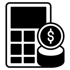 Accounting outline mixed icon