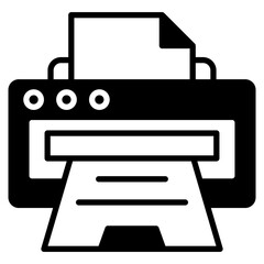 Print outline mixed icon