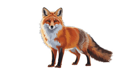 Fototapeta premium A majestic red fox standing proudly.
