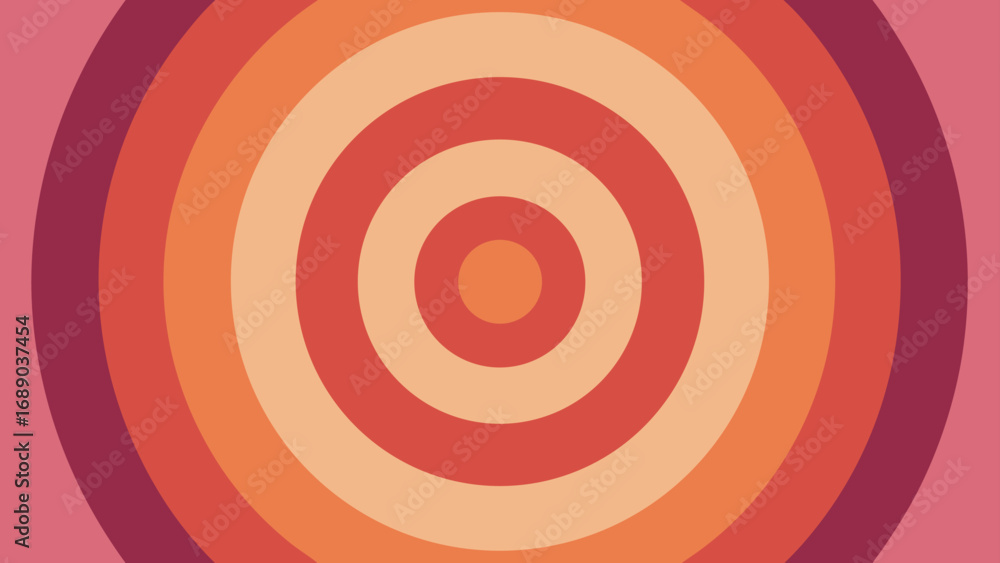 Poster concentric circles background in warm earth tones abstract pattern