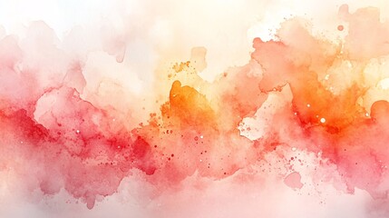 Fototapeta premium pastel watercolor surface of vibrant pastel splotches in peach, studio softbox lighting, glossy watercolor finish