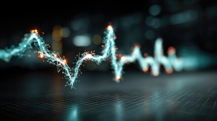 Futuristic Digital Pulse Visualization