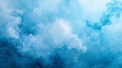 photography background of diluted pastel color flow on paper in powder blue, top-down soft light, glossy watercolor finish