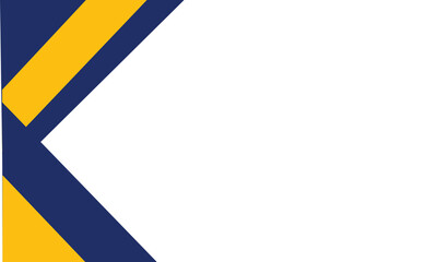 Obraz premium Modern abstract template featuring bold navy and yellow corner accents on opposite sides, perfect for business presentations, banners, and digital designs. Clean, minimal, and professional layout.