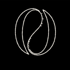 Capital Letters of English alphabet. luxury and elegant font glamour style