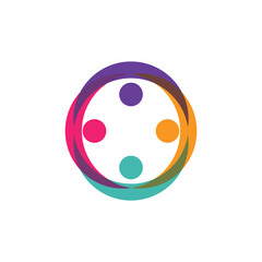 Fototapeta premium Community, network and social logo design