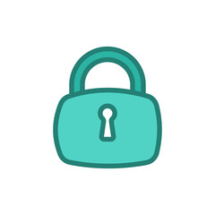 lock icon on white background