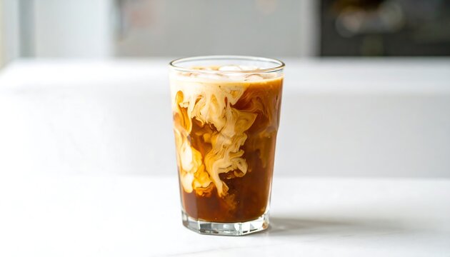 Iced Coffee Drink with Cream