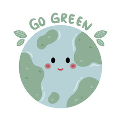 Cute earth illustration
