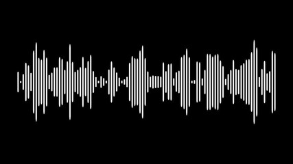 sound waves. Abstract music wave, radio signal frequency and digital voice visualization. Monochrome volume audio lines, soundwaves rhythm isolated on black background.. - Powered by Adobe