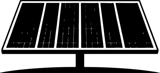 solar panel silhouette vector illustration