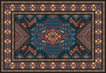Persian rugs, abstract vintage pattern rug design