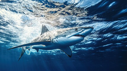 Fototapeta premium High-resolution shot of a shark circling