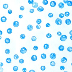 Light blue bubbles on white