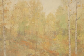 Autumn forest painting texture plant.