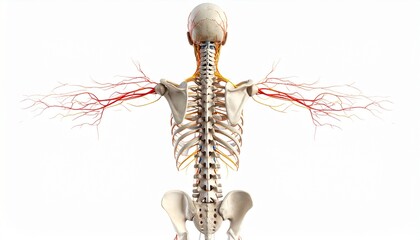 3d rendered illustration of a human spine