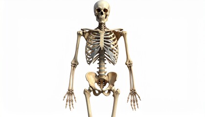human skeleton isolated on white
