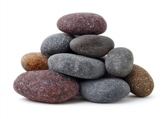 Stacked smooth stones of varying shades