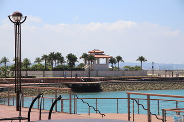 海辺のテラス席