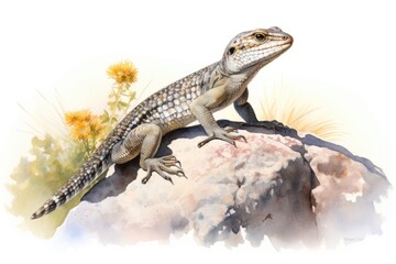 Naklejka premium Lizard reptile animal iguana.