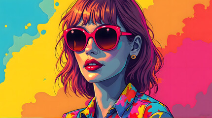 Retro Female Portrait