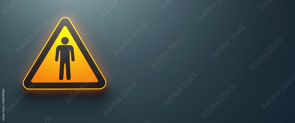 Poster photo realistic as safety symbol with copy space for website banners concept as a sleek safety symbo