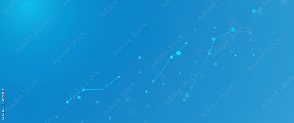 Poster photo realistic investment icon design with space for text and graphics on blue background - ideal f
