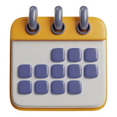 A Captivating 3D Render of a Calendar Icon Symbolizing Time Management and Organization for Schedules and Important Dates