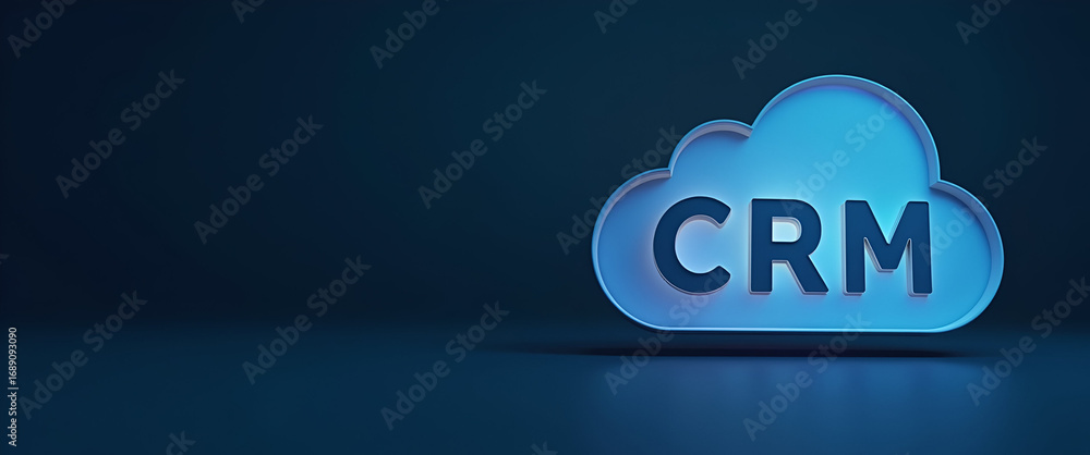 Poster photo realistic dashboard and crm icon design with text space on professional background for custome