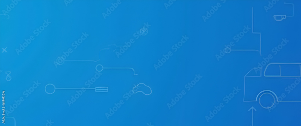 Poster Photo realistic as Delivery icon with space for text and graphics on a blue background concept as A modern delivery icon design featuring space for both text and graphics on a blue background perfect 