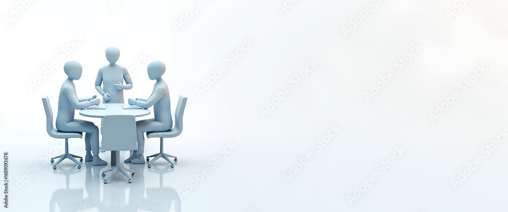 Poster photo realistic as teamwork icon with copy space for business presentations concept as a modern team