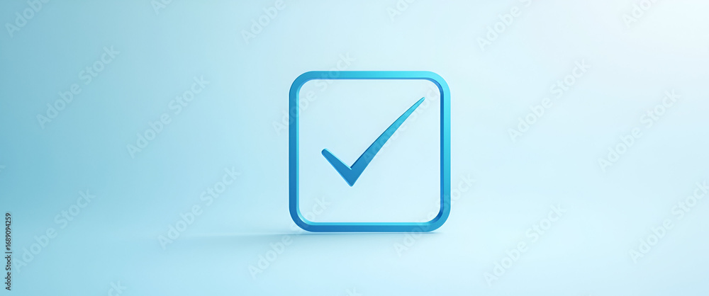 Poster photo realistic modern checklist icon design with ample copy space for impactful business presentati