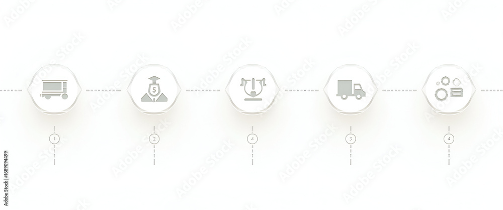 Poster streamlined goods clearance infographic mapping declaration inspection release steps through numbere