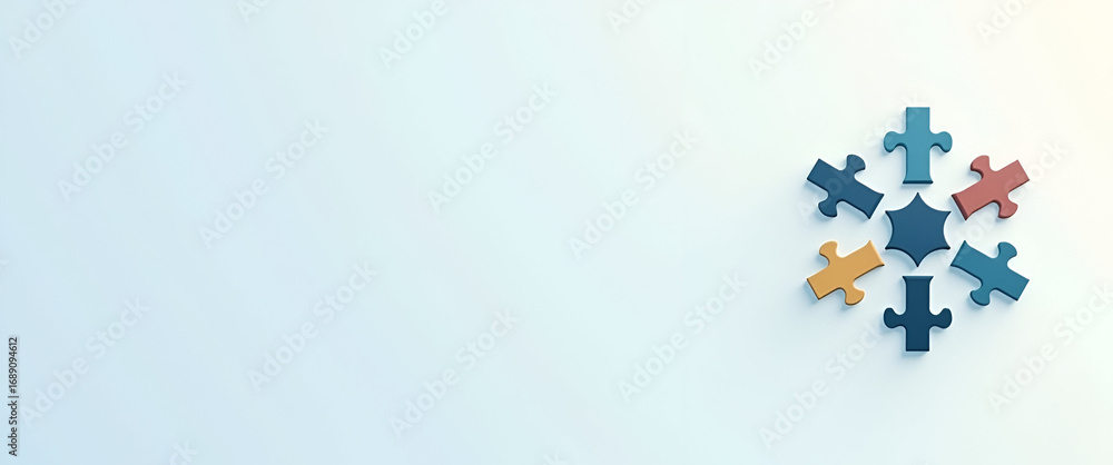 Poster photo realistic as teamwork symbol with copy space for email newsletters concept as a modern teamwor