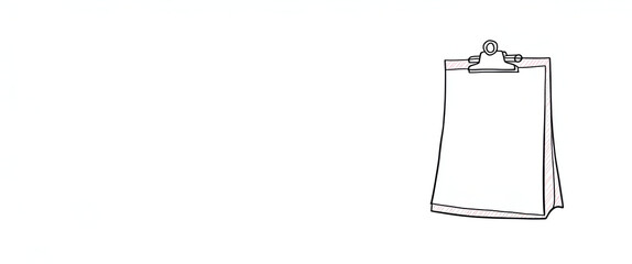 Photo realistic doodle line icon of a clipboard symbolizing tasks organization and business management, ideal for productivity and planning themed visuals.