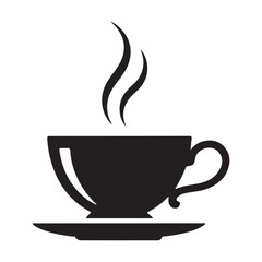Coffee or tea cup vector icon hot drink illustration. vector illustration EPS 10.
