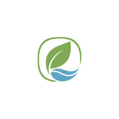 eco life logo design vector, Nature leave logo minimalist design green eco concept bio ecology healthy life environmental plant growth symbol, healthy life, body care, nature balance, eco lifestyle 