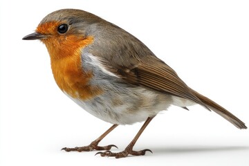 European robin profile, side view