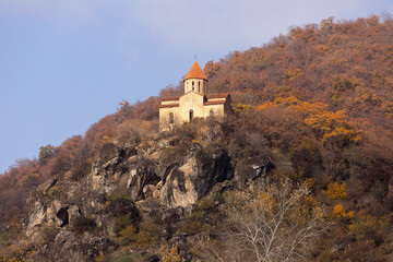 Temple of Caucasian Albania in Azerbaijan. City of Gakh. Azerbaijan.