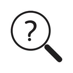 Magnifying Glass with Question Mark Icon