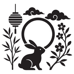 Mid Autumn Festival Flat Elements Collection