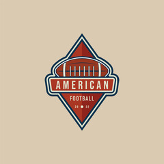 american football sport logo, emblem and badge design vector illustration graphic