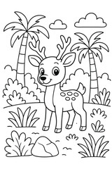 dear coloring page 4.eps