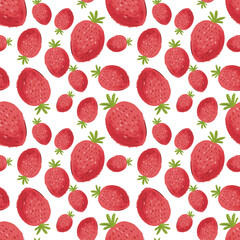 Fresh Strawberry Fields seamless pattern