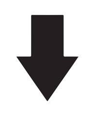 Black Down Arrow Icon Symbol