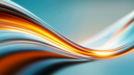 Abstract digital artwork with flowing curves and vibrant orange-blue gradients. Dynamic motion and depth make it ideal for modern design, tech branding, or creative presentations.