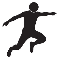 Silhouette of a Figure in Dynamic Motion